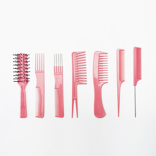 [BFPEI42874 21387] SET 7 PEINES Y FUNDA GEA PINK - BIFULL