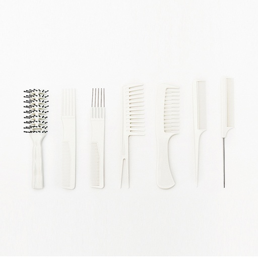 [BFPEI42872 21388] SET 7 PEINES Y FUNDA GEA WHITE - BIFULL