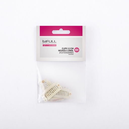 [BFEXT78017 9057] PACK 4UD CLIPS EXTENSIONES 3.2CM RUBIOS - BIFULL