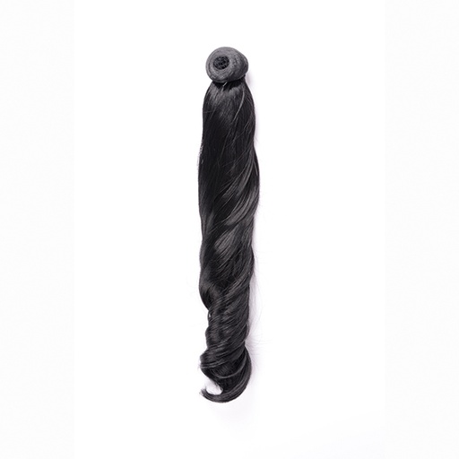 [BFEXT40365 8548] COLETA RIZADA 50CM MOD 1 NEGRO - BIFULL