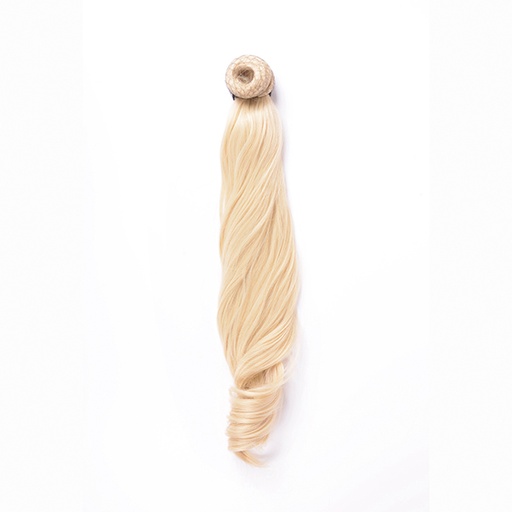 [BFEXT40261 8486] COLETA RIZADA 50CM MOD 613C RUBIO PLATINO CENIZA - BIFULL