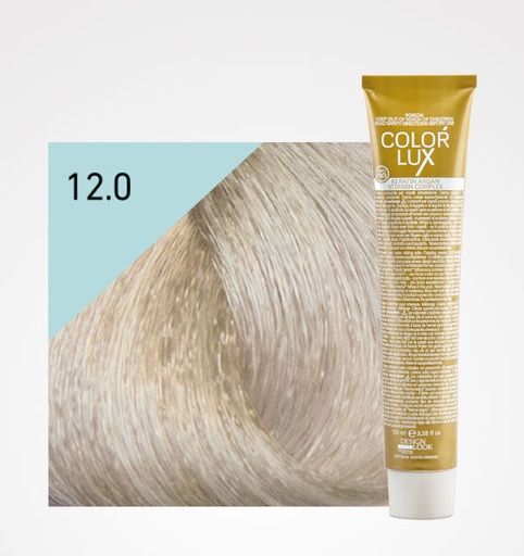 [DLPEL01569] TINTE COLOR LUX 12.0 SUPER RUBIO PLATINO EXTRA 100 ML - DESIGN LOOK