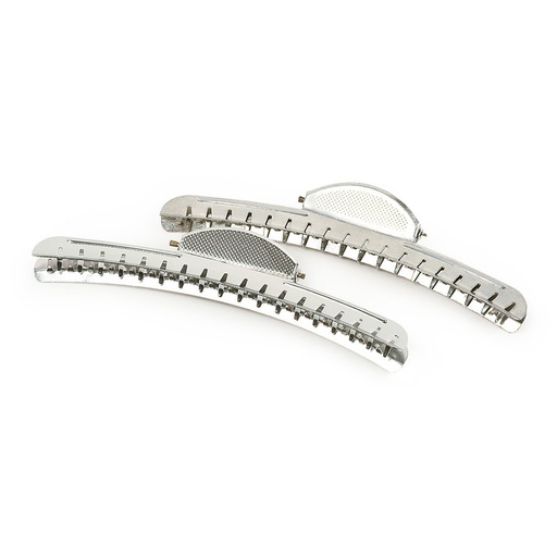 [BFUTI43041 21765] PACK 6UD PINZA GRAPA PARA ONDAS PLATA - BIFULL