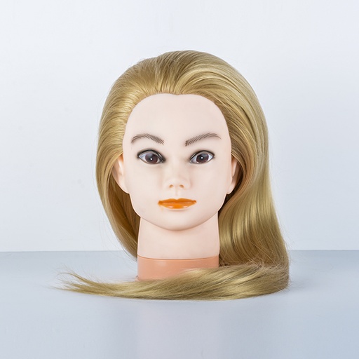 [BFUTI42883  21452] CABEZA MANIQUÍ PELO SINTÉTICO RUBIO 45CMS (INCLUYE SOPORTE) - BIFULL
