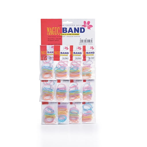 [BFUTI42305 16018] CARTON 12 BOLSAS 20UD GOMAS ELASTICAS COLORES 30MM - BIFULL