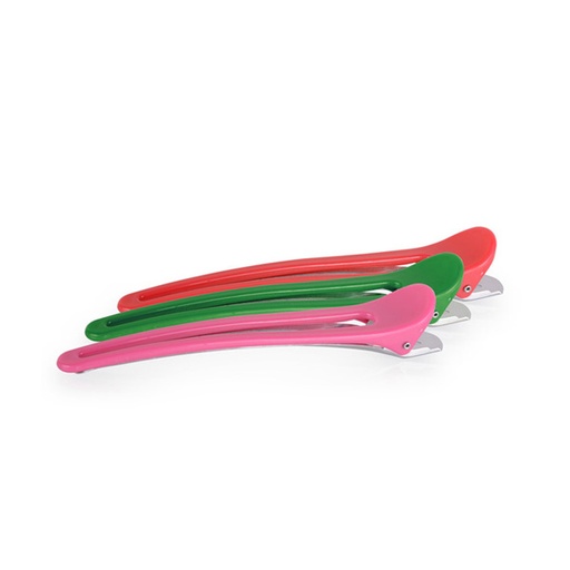 [BFUTI40661 11618] PACK 12UD PINZAS PATO METAL-PLÁSTICO COLORES - BIFULL