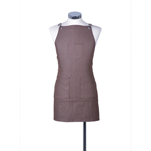 [BFTEX43049] DELANTAL NIKA MARRÓN POLYESTER 65x76CM - BIFULL