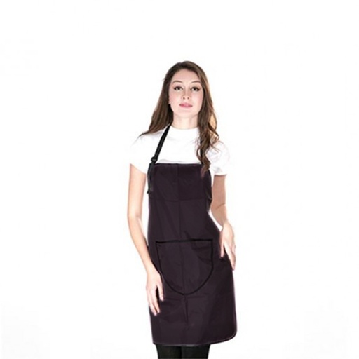 [BFTEX40763 15771] DELANTAL NEGRO POLYESTER + PVC MEDIDAS 66X78CM - BIFULL