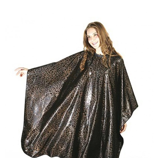 [BFTEX40703 13356] CAPA DE CORTE CAFÉ DECORADA CON MOTIVO LEOPARDO - BIFULL