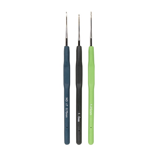 [BFCOL40838 12106] SET DE GANCHOS PARA MECHAS 0.75MM-1.00MM-1.25MM - BIFULL