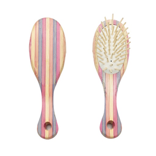 [BFCEP43121 22924] CEPILLO MINI STRIPED BAMBOO PLUS PÚAS DE MADERA - BIFULL