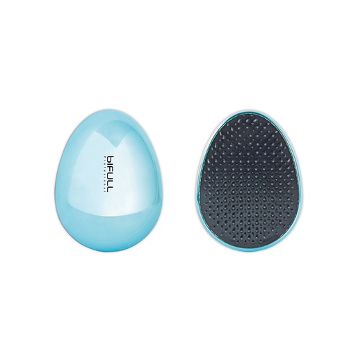 [BFCEP42221 15655] CEPILLO DESENREDANTE MINI CROMADO DETANGLER HAIR EGG AZUL - BIFULL